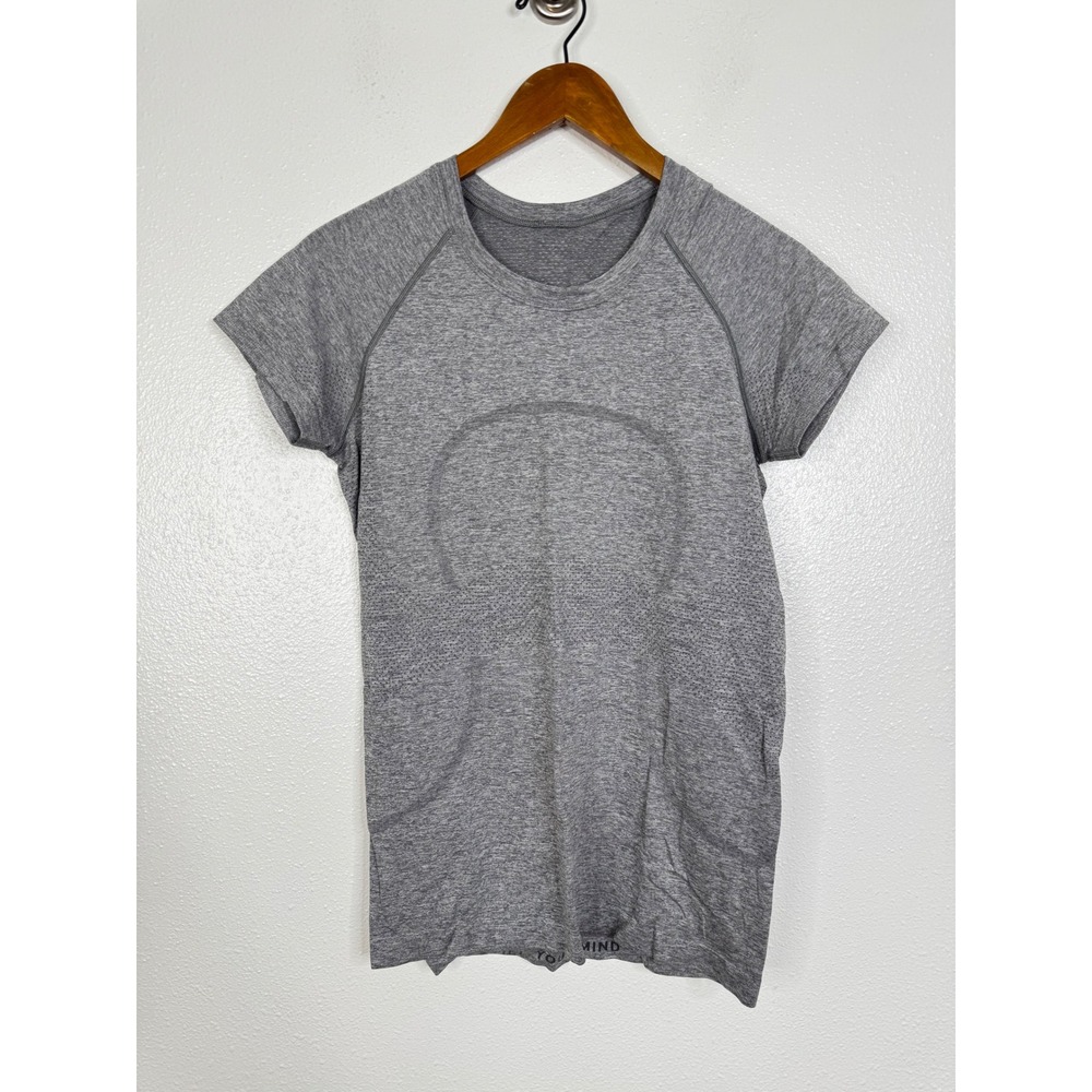 Lululemon Swiftly Tech Short Sleeve 2.0 Grey Heathered Running‎ Shirt Womens 8